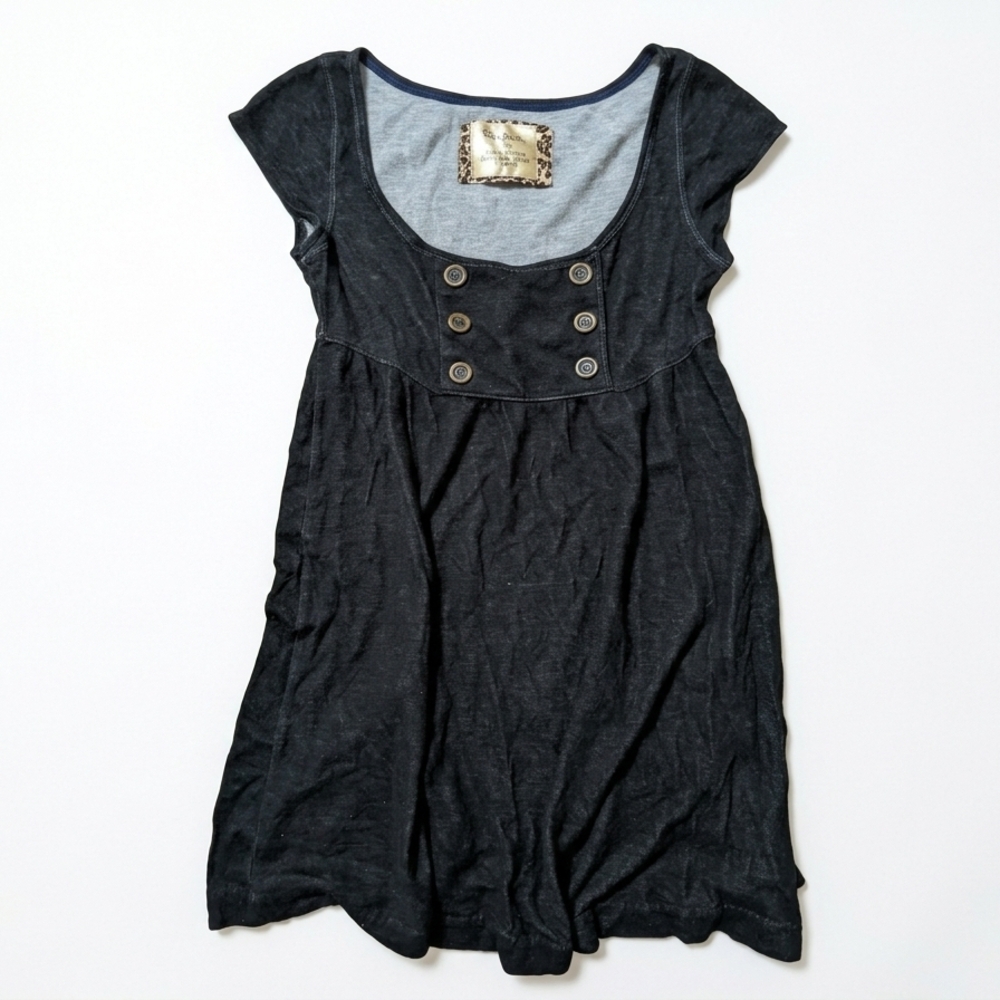 Free People Gray and Leopard Print Dress